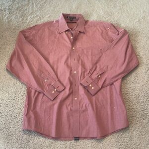 Tommy Hilfiger Men's Check Button Down Size 16 1/2 34-35 Red TLC